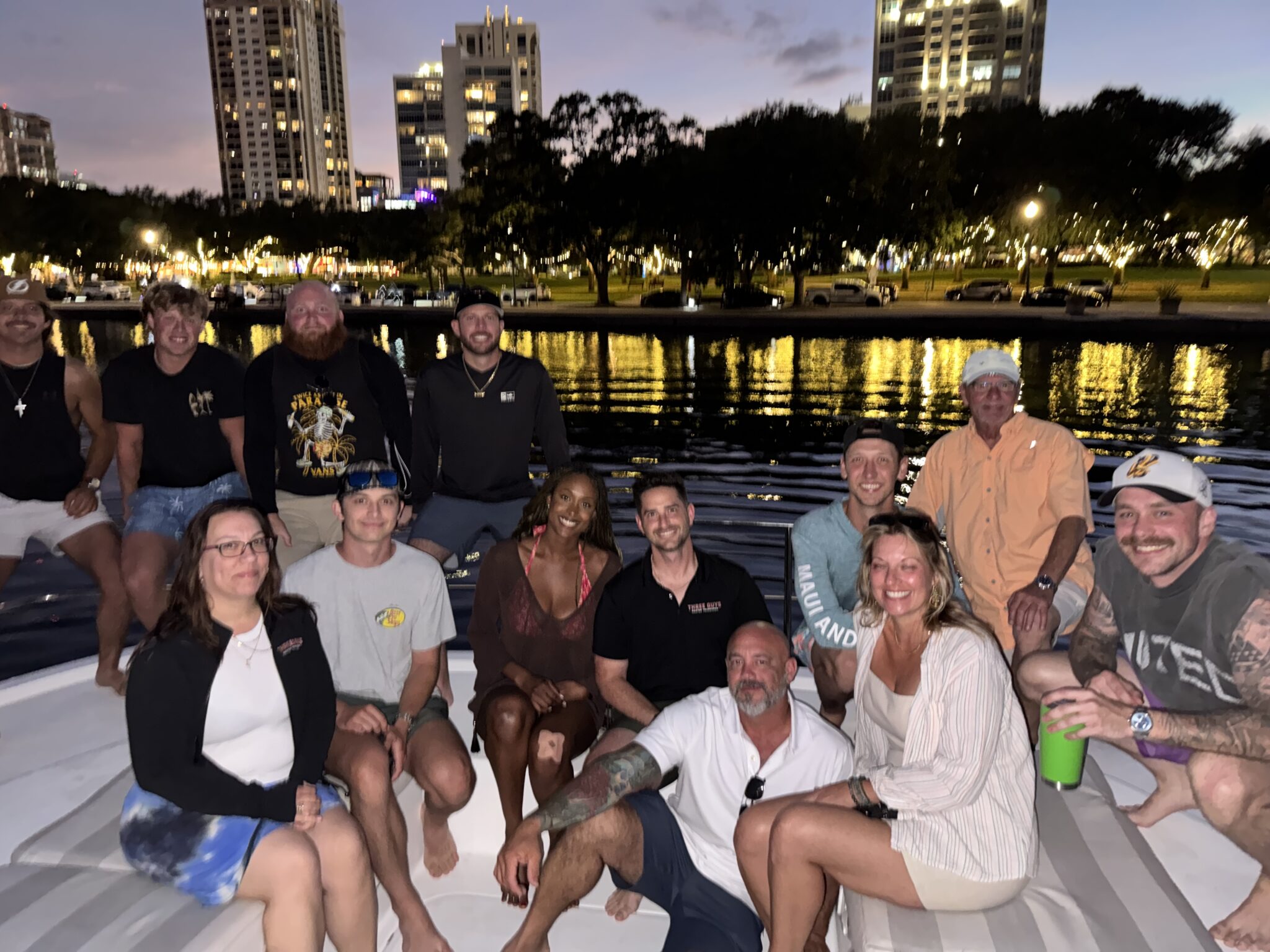 Three Guys Master Tradesmen team on their annual company boat outing in St. Petersburg, FL